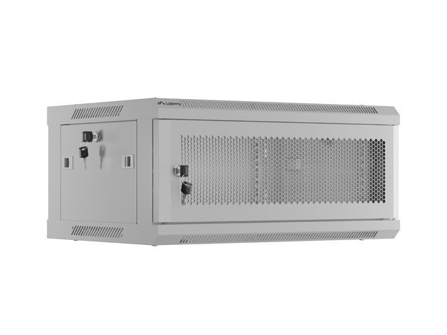 Lanberg serverikapp Wall-Mount Rack Cabinet 19 " 4U 600x450, perforated Door (Flat Pack) hall