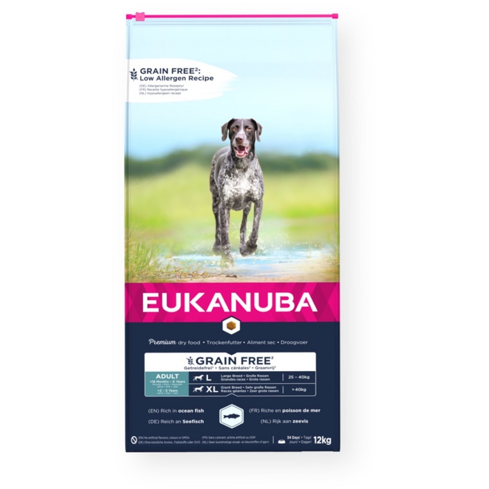 Eukanuba kuivtoit koerale Grain Free Large Breed - Dry Dog Food- 12kg
