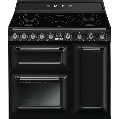 Smeg elektripliit TR93IBL2 Victoria, 5 x induktsioon, elektriahi, aurupuhastus, 90 cm, must