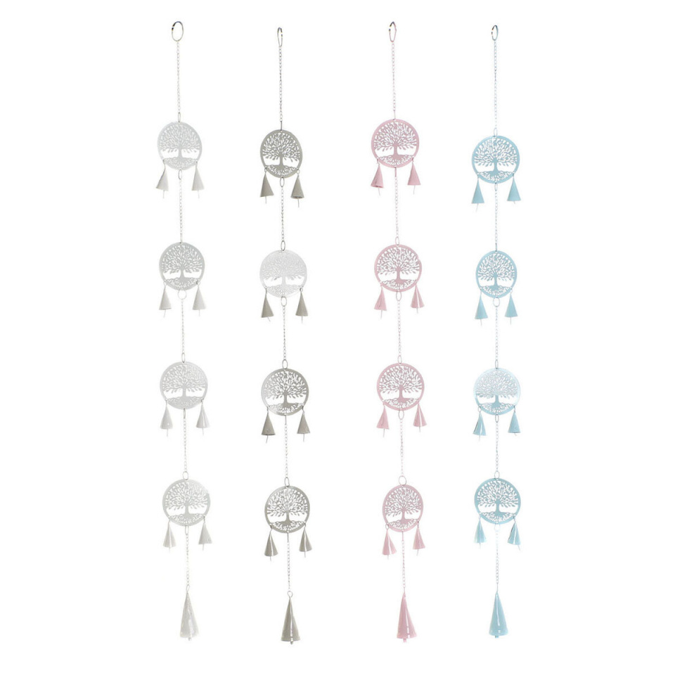 DKD Home Decor Rippkaunistus Puu valge 4tk