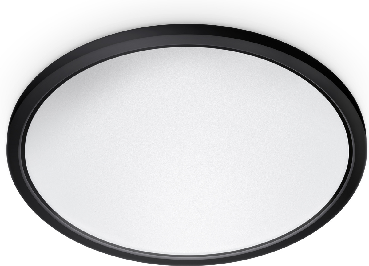 WiZ SuperSlim nutikas laevalgusti Ceiling Lamp, Round, WiFi, 22 W, RGB, 2200-6500K, 2600 lm, must