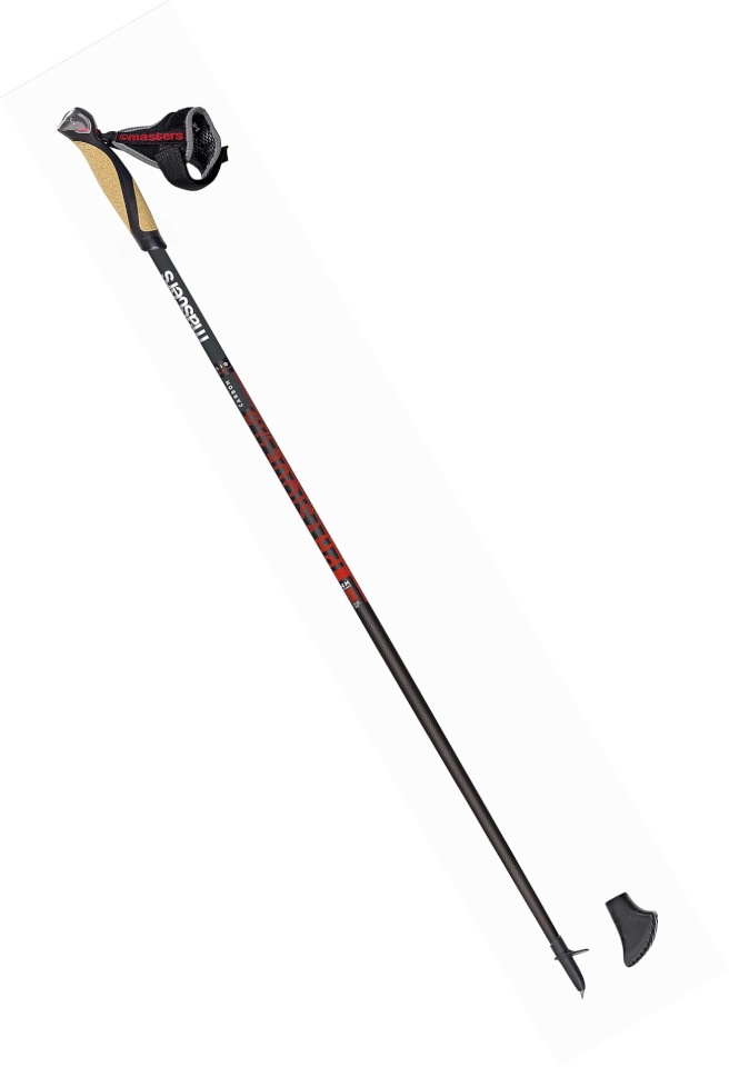 Masters matkakepid Physique 0.8 carbon must/pun käimiskepid