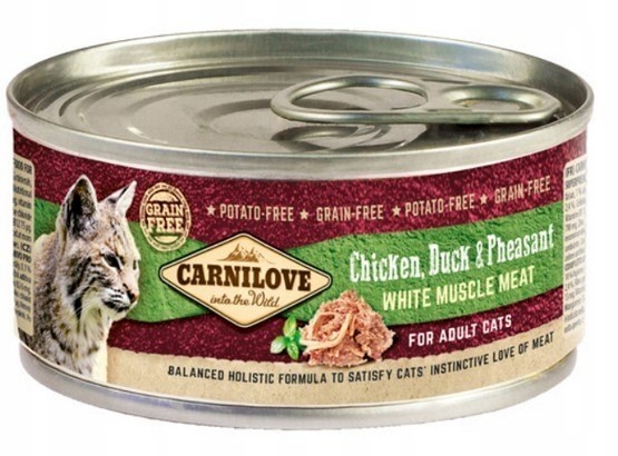 Carnilove kassitoit Cat Chicken, Duck & Pheasant White Muscle Meat, 100g