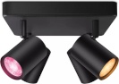 WiZ IMAGEO Spots 4x5W 22-65K RGB prožektor, must