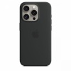 Apple kaitsekest Silicone Case with MagSafe for iPhone 15 Pro Black, must