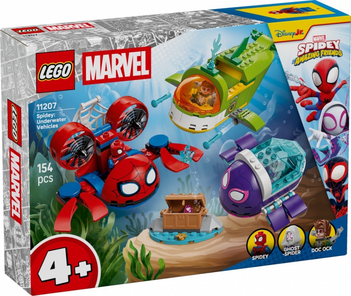 LEGO klotsid 11207 Marvel Spidey und seine Super-Freunde Spidey: Unterwasserfahrzeuge