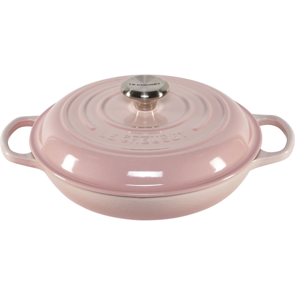 Le Creuset ahjunõu Signature 26cm Gourmet Professional Pot roosa