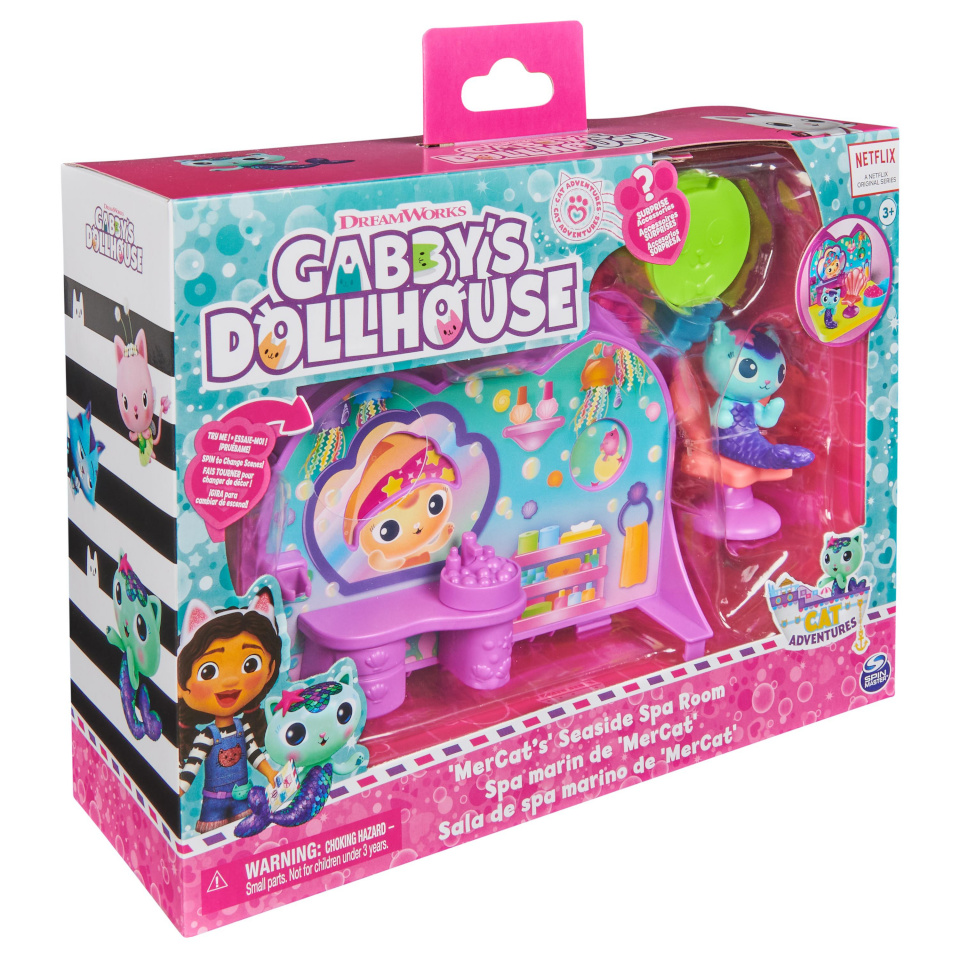 Spin Master mängufiguur Gabby's Dollhouse Deluxe Room Spielset - Wellness Raum with Meerkätzchen