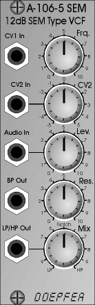 Doepfer A-106-5 SEM-filtri Eurorack-moodul