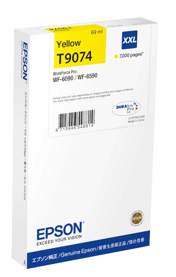 Epson tindikassett Ink Yellow, kollane (C13T90744N) (C13T907440)