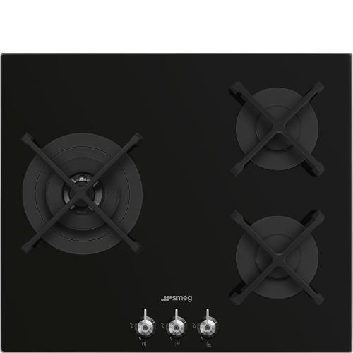 SMEG pliidiplaat PV363LN Classica, 3 x gaas, 60cm, must, faasitud serv