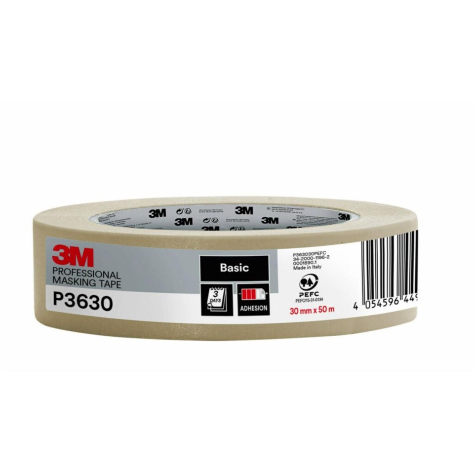 3M maalriteip Scotch Masking Tape PRO 30mm x 50m beež P3630