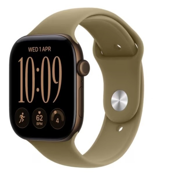 Apple nutikell Watch Series 12 GPS 46mm Dark Bronze Aluminium Case with Olive Sport Band - S/M