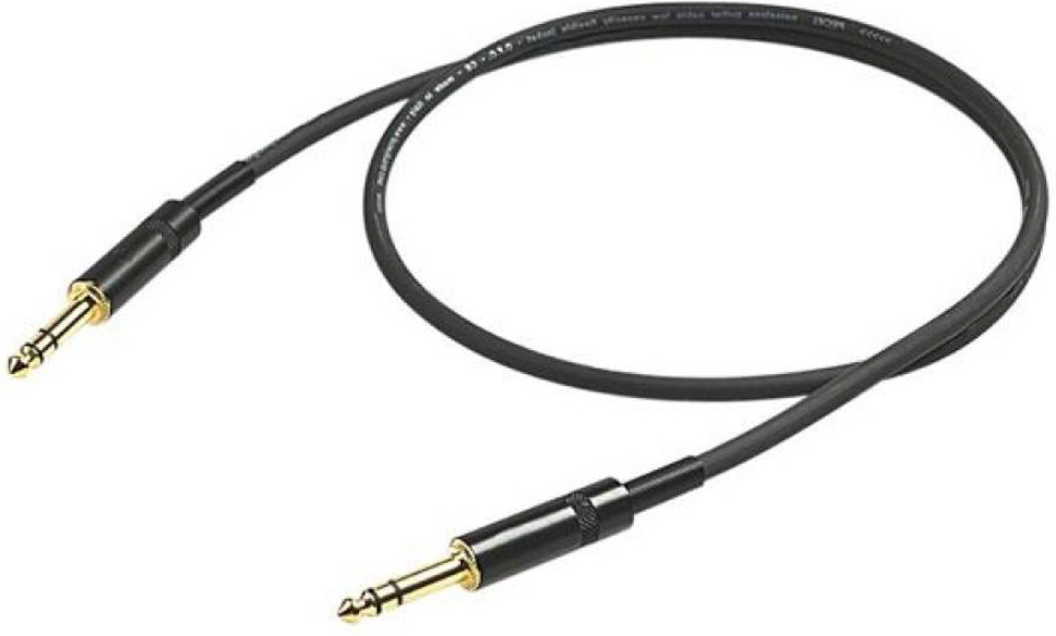 Proel helikabel 6,3 mm stereo isane 6,3 mm stereo isane, 10 m, must