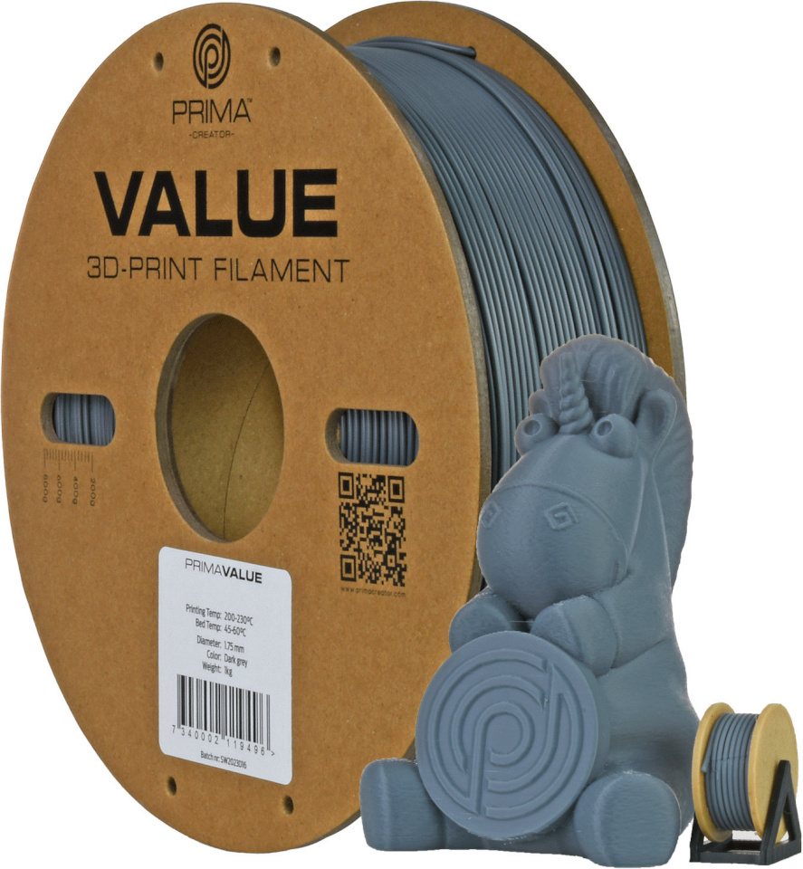 PrimaValue ABS 3D printeri niit, 1,75 mm, tumehall