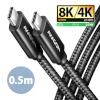 Axagon kaabel BUCM4X-CM05AB Cable USB -C USB-C USB4.0 240W 0.