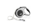 Flexi jalutusrihm New COMFORT 8 m must, hall Dog Retractable Lead jalutusrihm