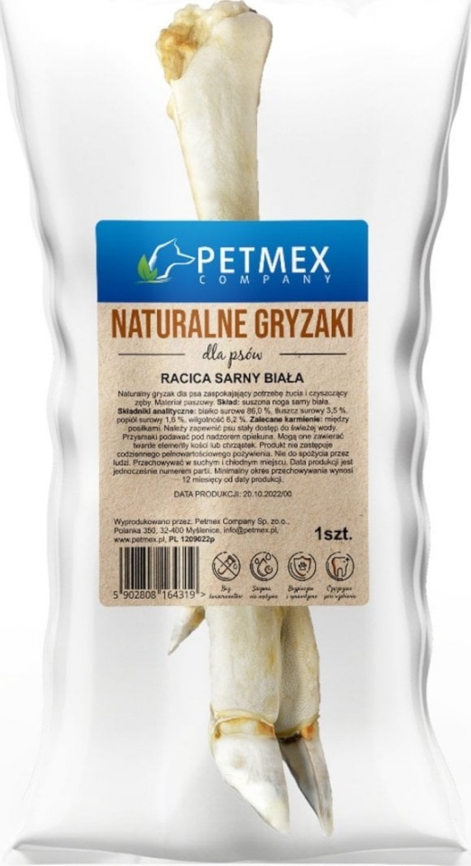 Petmex maius koerale Roe Deer's Hoof White, 300g