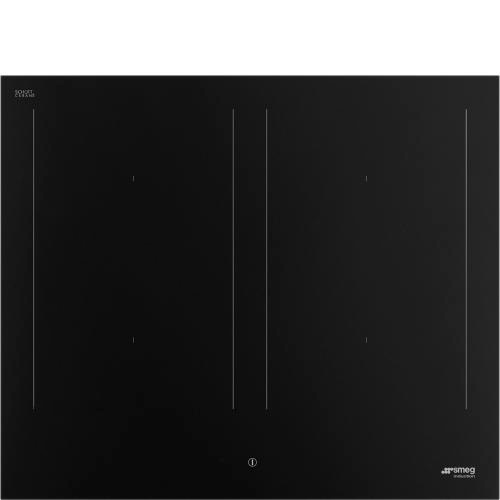 SMEG pliidiplaat SIM3644N 4 x induktsioon, multitsoon, 60cm, must, lõigatud servaga