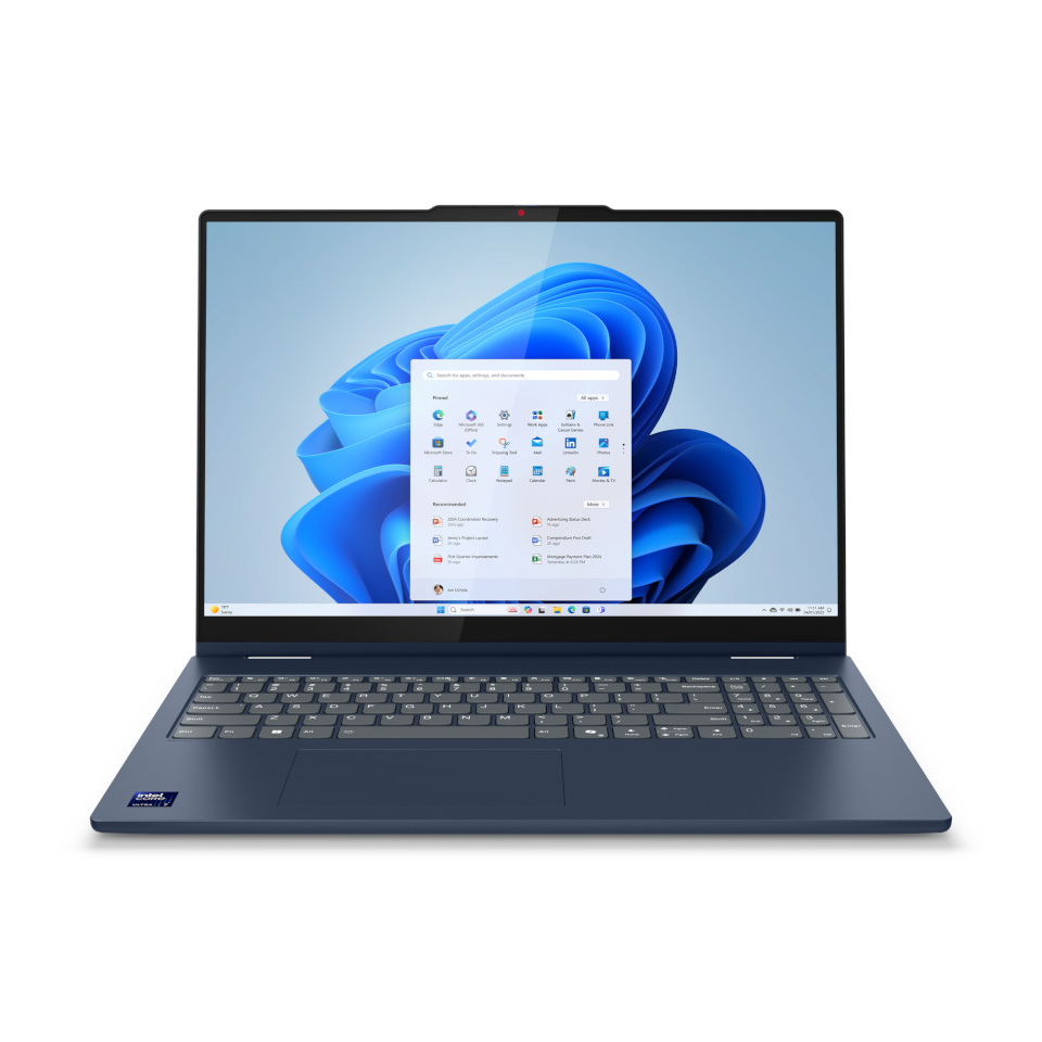 Lenovo sülearvuti IdeaPad 5 2-in-1 16IAL10 Intel Core Ultra 7 255U Hybrid (2-in-1) 40.6 cm (16") Touchscreen WUXGA 32 GB LPDDR5x-SDRAM 1 TB SSD Wi-Fi 6 (802.11ax) Windows 11 Home English sinine New Repack/Repacked
