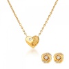 Naiste Kaelakee ja Kõrvarõngaste Komplekt One Jewels OJSET23G kuldne