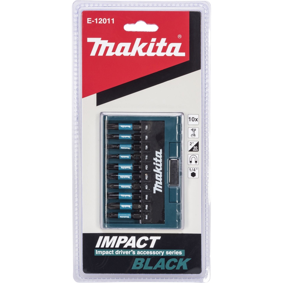 Makita kruvikeerajate komplekt E-12011 Impact must Bit Set 10-osaline