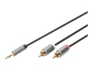 Digitus helikaabel Digitus Audio adapter cable, 3.5 mm stereo jack -> RCA | DB-510330-010-S
