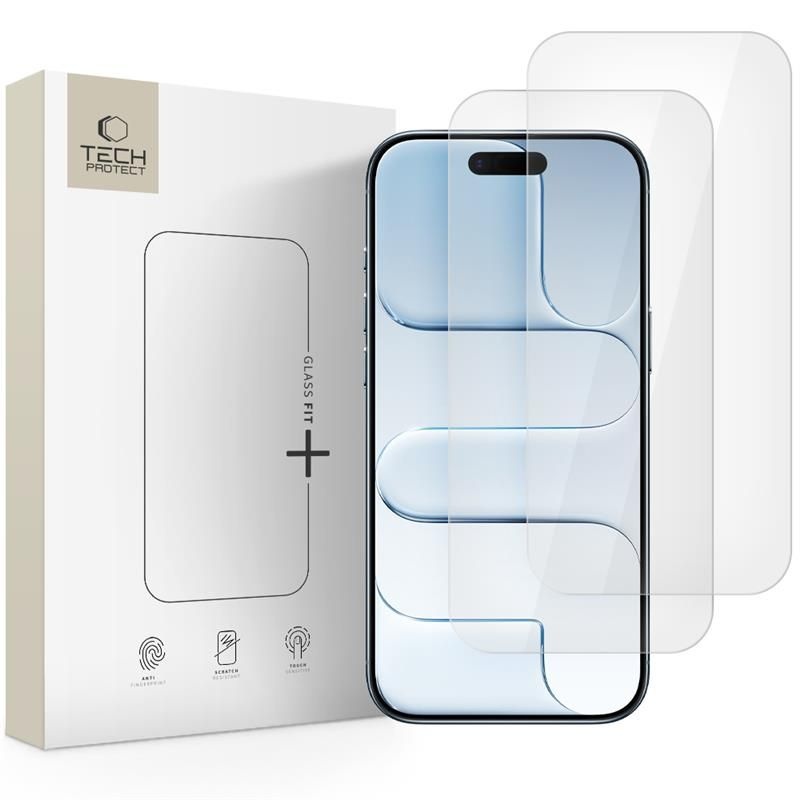 SZKŁO HARTOWANE Tech-Protect GLASS FIT+ 2-PACK iPhone AIR CLEAR