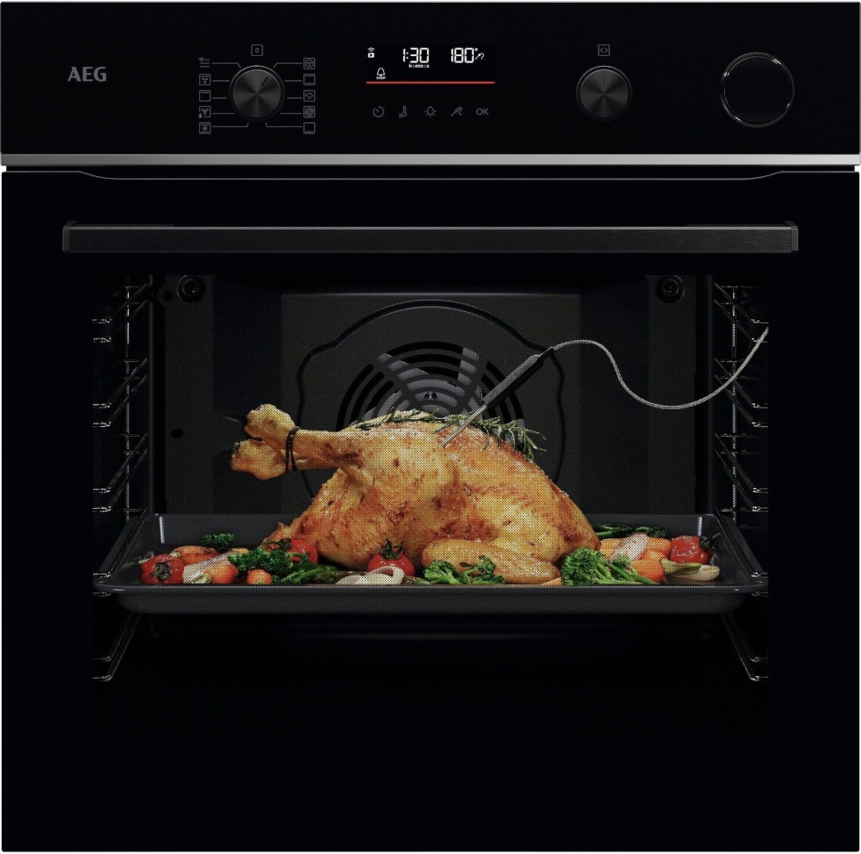AEG ahi TR6PB531SB Series 6000 SenseCook SteamCrisp Combination Oven, must