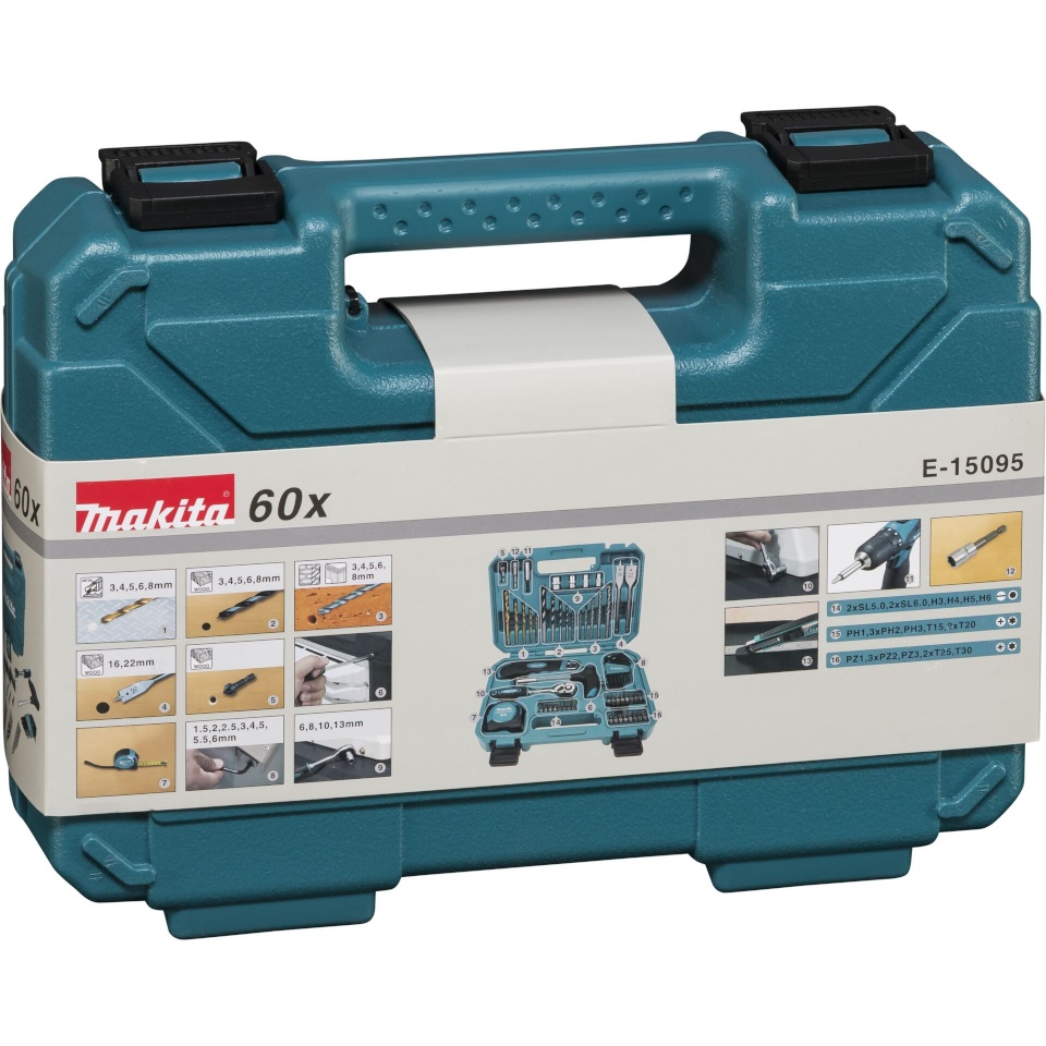 Makita tööriistakomplekt E-15095 Tool Set 60-osaline