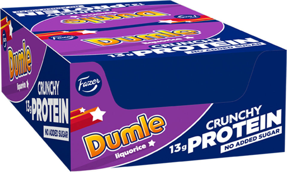 Fazeri proteiinibatoon Dumle Crunchy Licorice Protein batooni karp 15 x 45 g