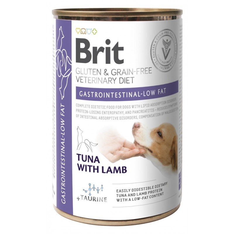Brit koeratoit Grain Free Vet Diet Dog Gastrointestinal Tuna with lamb - wet Dog Food- 400g