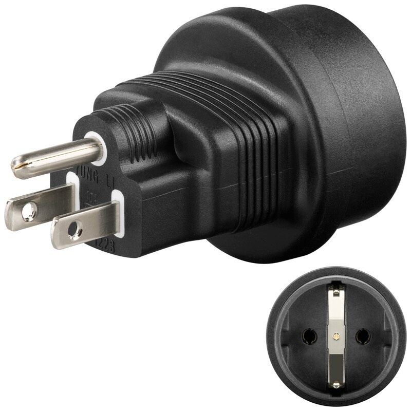 Goobay reisiadapter Reisiadapter Euroopast USA-sse/Jaapanisse, must