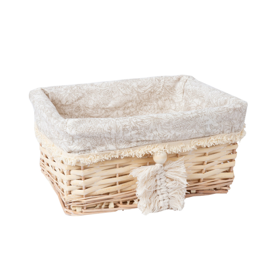 H4Y korv Willi Tassel, 26x18x12cm, beež/pruun