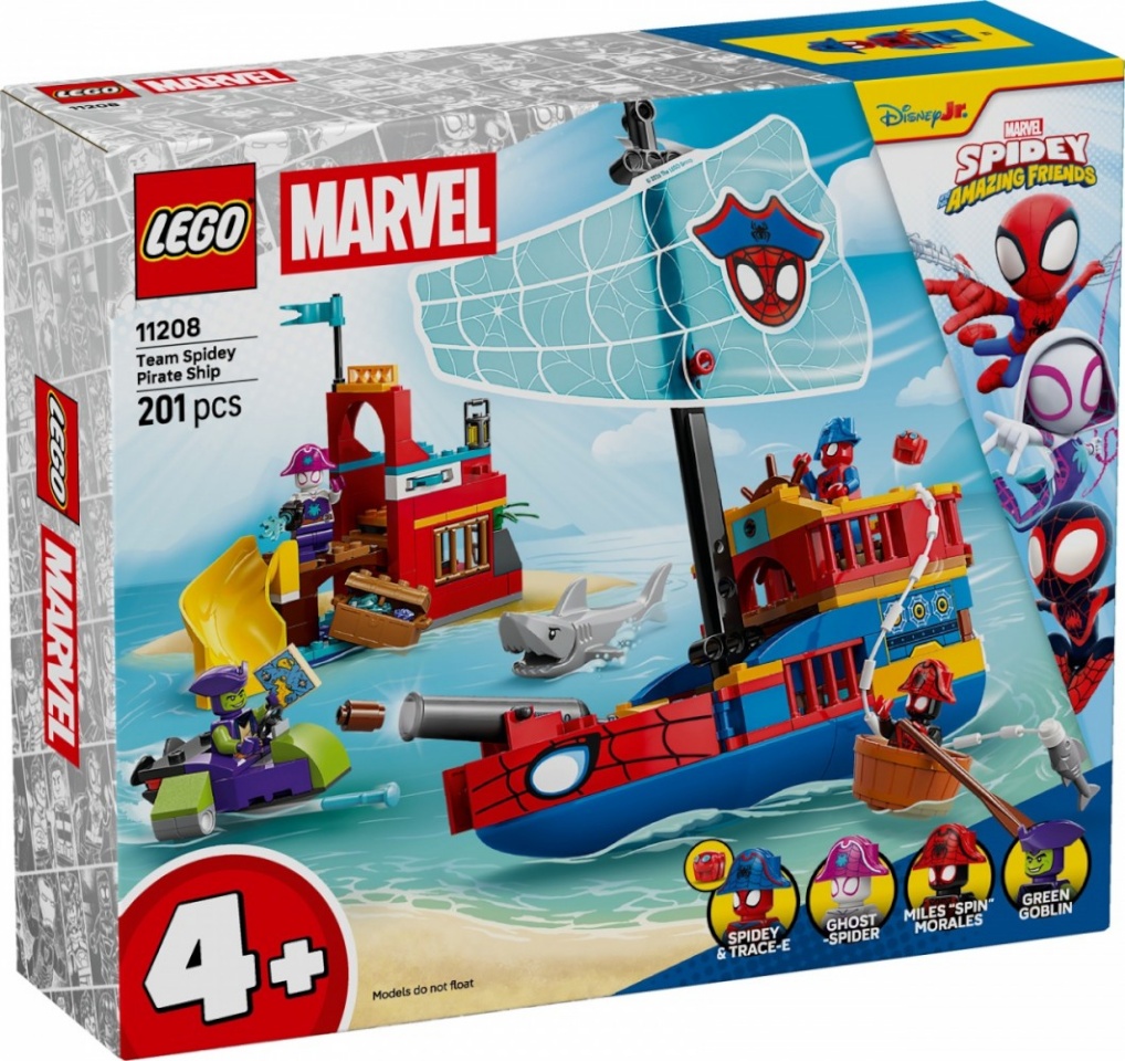 LEGO klotsid 11208 Marvel Spidey und seine Super-Freunde Piratenschiff von Spideys Team