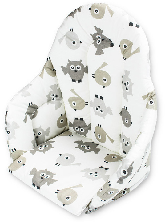 Anne & Mikael söögitooli pehmuste, hall, Owls