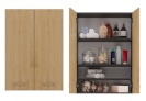 Top E Shop vannitoakapp POLA MINI DD ANT/ART bathroom storage cabinet Graphite, Oak