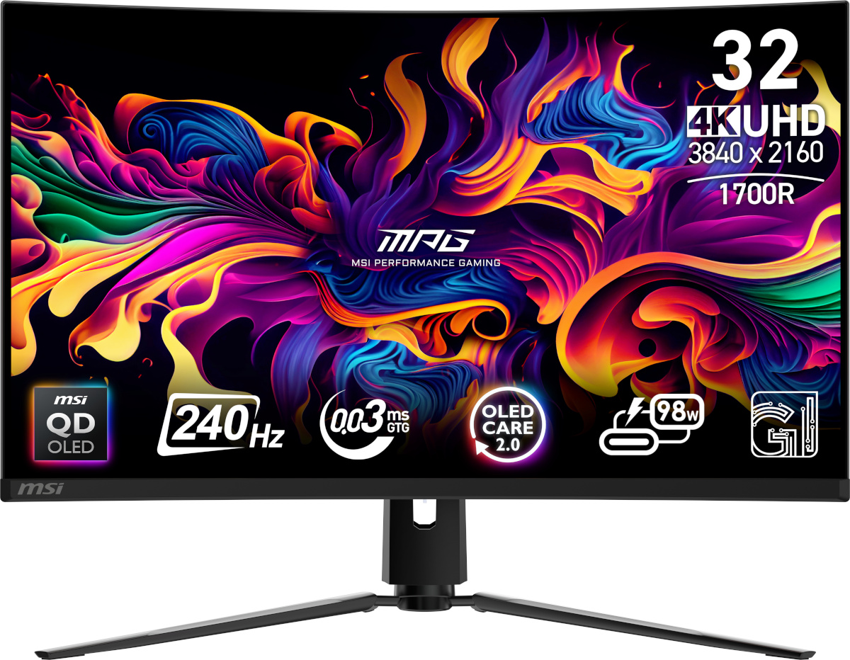 MSI monitor MPG 321CURX - 240Hz | 4K | 32" | QD OLED | 0,03ms