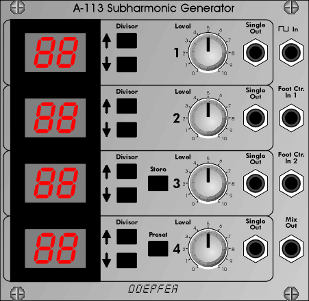 Doepfer A-113 subharmoonilise generaatori Euroracki moodul