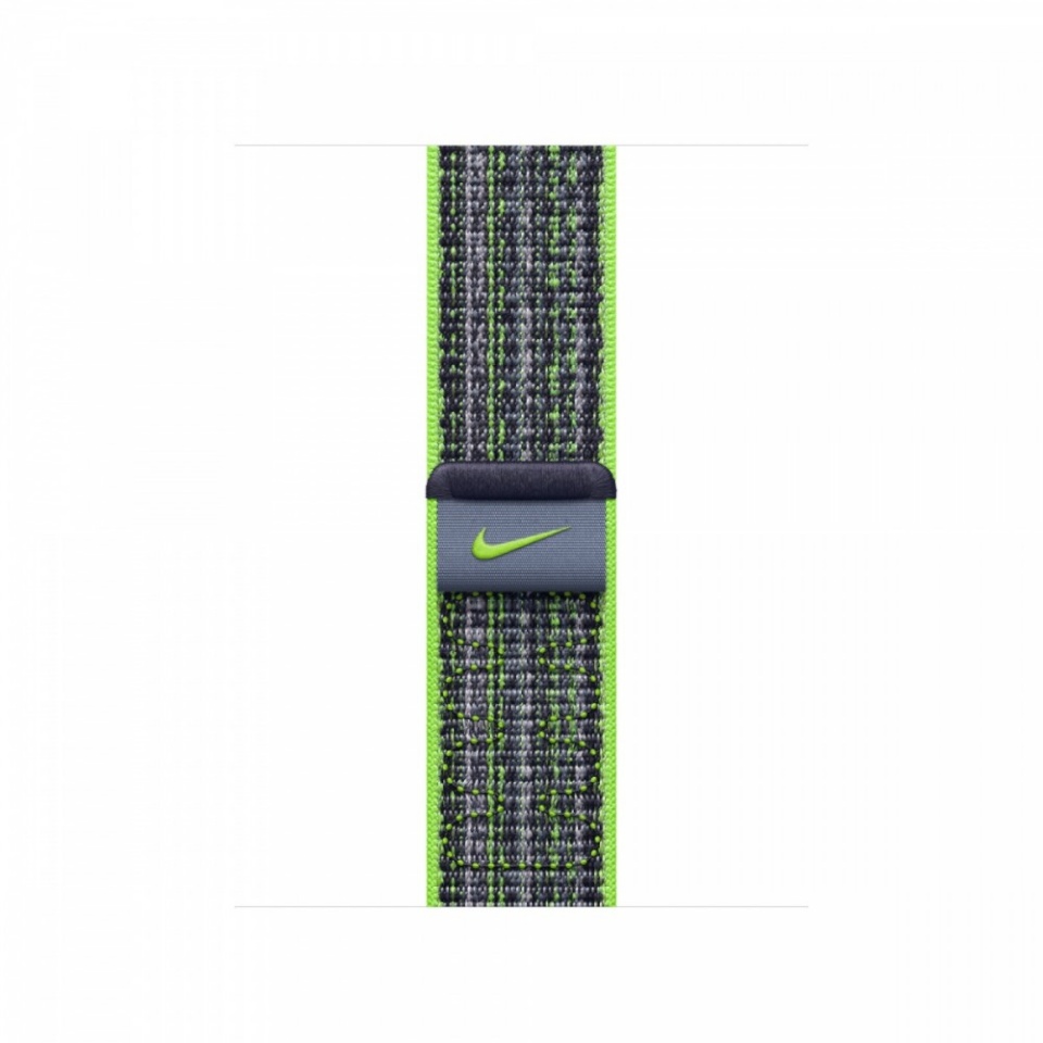 Apple kellarihm Watch 41mm Bright Green/Blue Nike Sport Loop, roheline/sinine