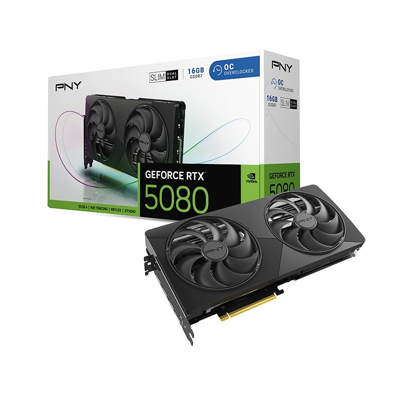 PNY videokaart GeForce RTX 5080 16G Slim