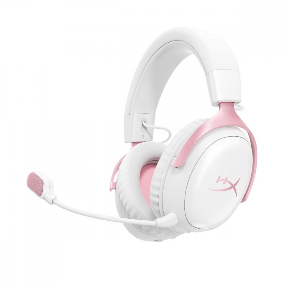 HyperX kõrvaklapid Gaming Headset Cloud III S Wireless valge roosa - DG0R2AA