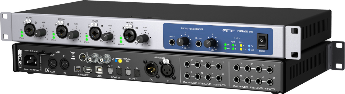 RME Fireface 802 FS helikaart USB ja Firewire'i jaoks