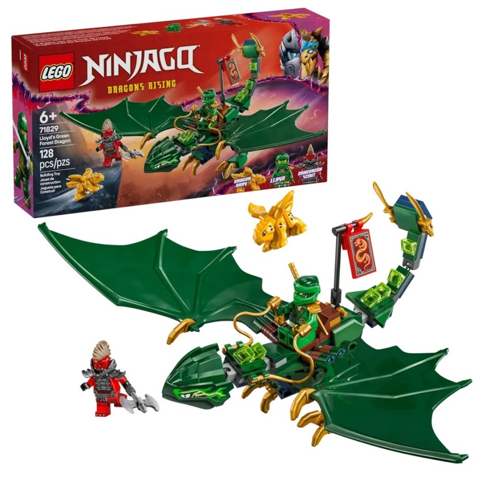 Lego klotsid NINJAGO 71829 Lloyd's roheline Forest Dragon