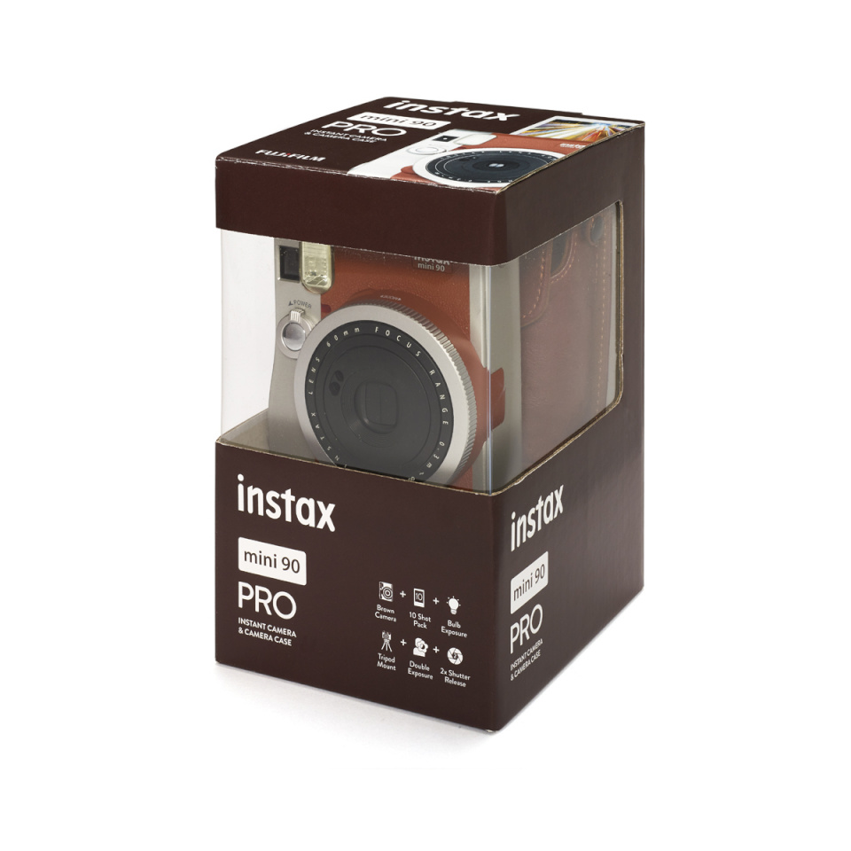 Fujifilm polaroid kaamera Instax Mini 90 Neo Classic Brown Set + 10tk fotopaber + kott Leather pruun