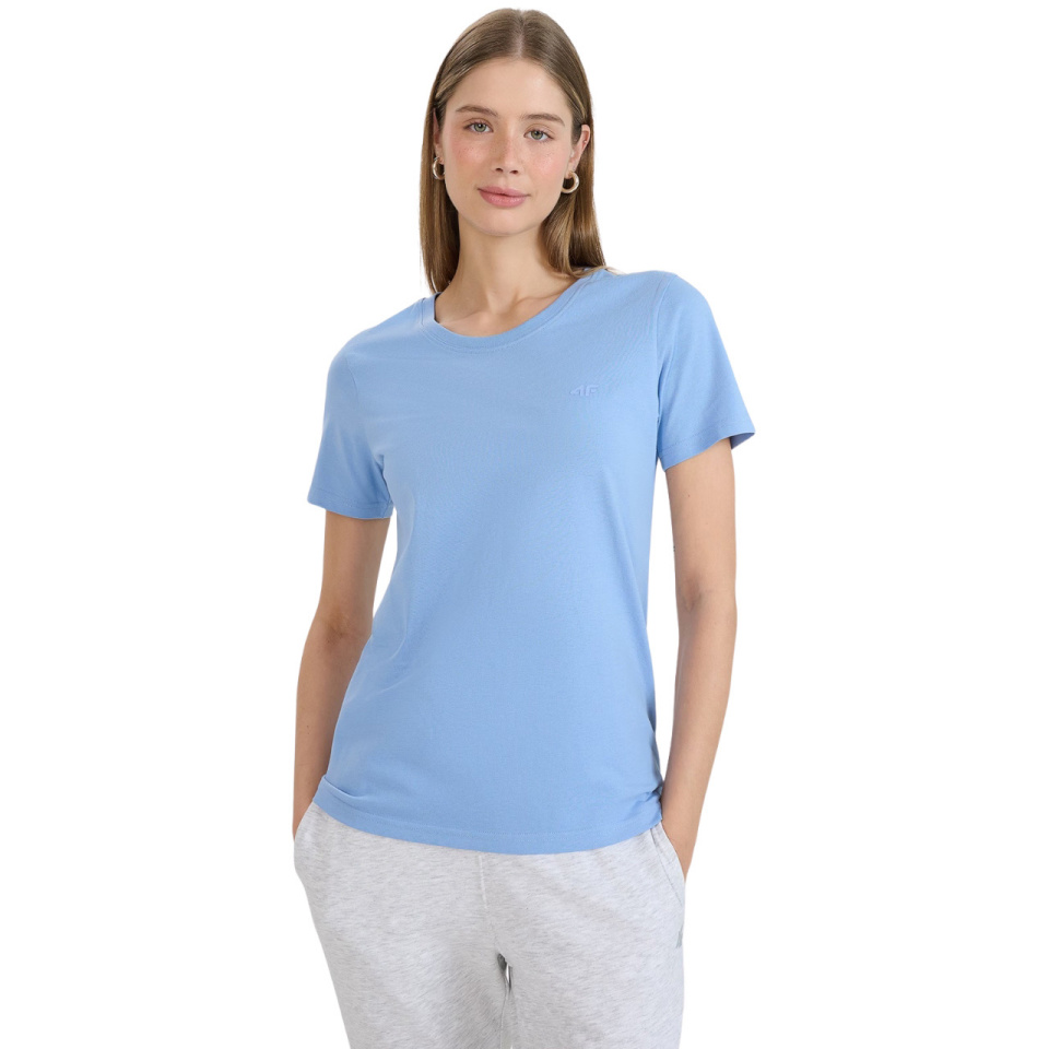 4F T-särk naistele F2356 Denim 4FWMM00TTSHF2356 32S suurus S