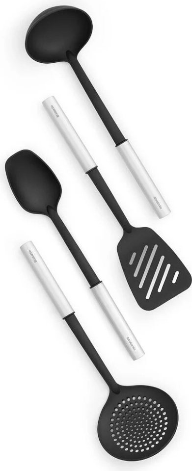 Brabantia köögiriistade komplekt Kitchen Utensils Set, Non-Stick, Matt Steel