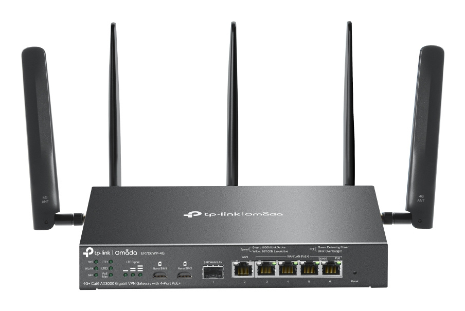 TP-Link ruuter 1000m 6port Vpn/omada 4g+ Er706wp-4g