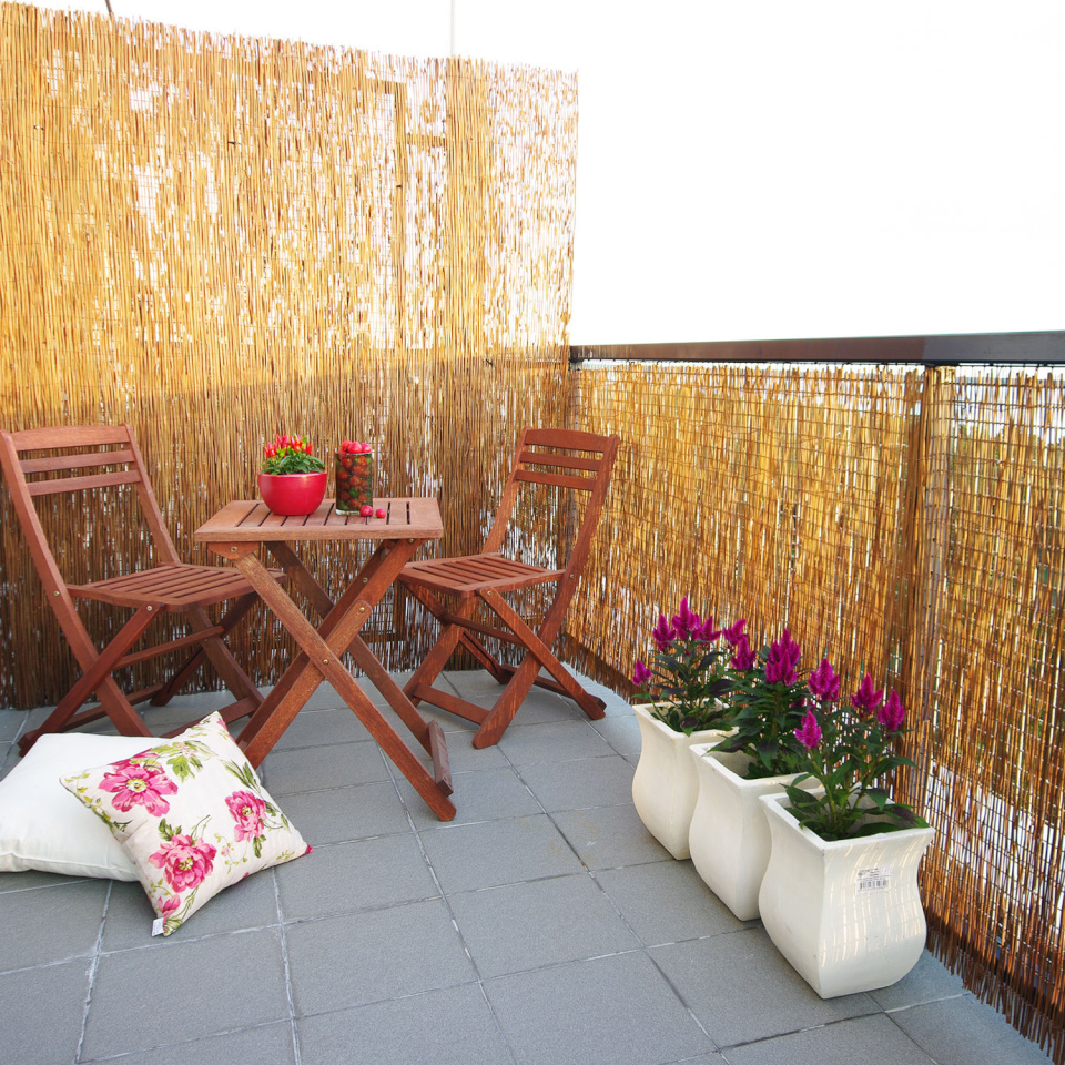 Rull bambusaed IN GARDEN, 1x3m, naturaalne bambus D14/16mm, ühendustraat läbi bambuse