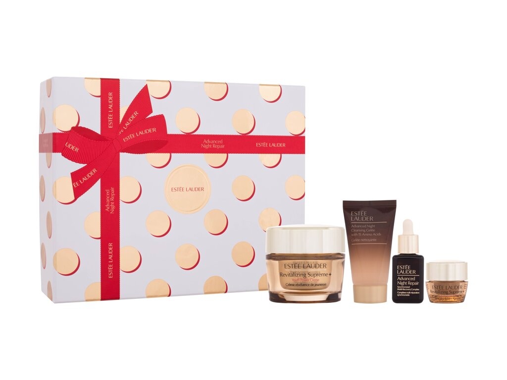 Estée Lauder komplekt The Lift + Firm Routine Revitalizing Supreme+ Youth Power Cream 50 ml + Advanced Night Repair Synchronized Multi-Recovery Complex 15 ml + Advanced Night Cleansing Gelée 30 ml + Revitalizing Supreme+ Youth Power Eye Balm 5 ml, naistel